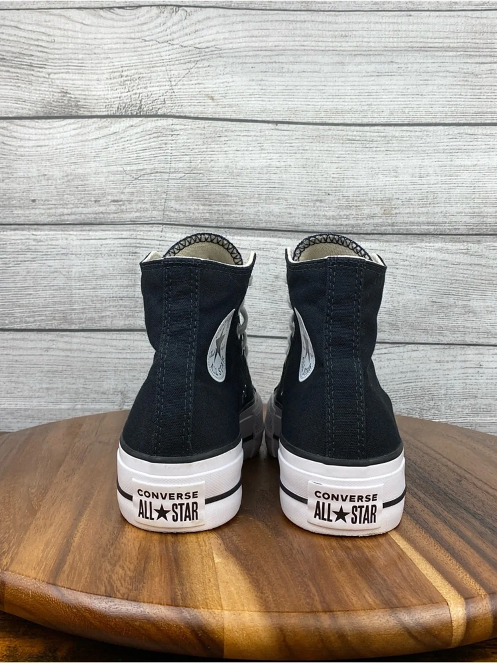 Converse Chuck Taylor All Star Hi Platform Black White Shoes 560845F Women’s 6.5